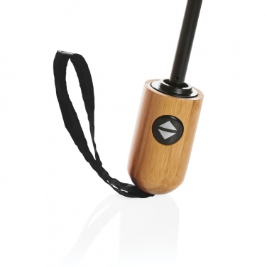 Logotrade mainostuotet kuva: 21" Impact AWARE™ RPET 190T auto open/close bambusateenvarjo