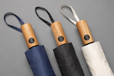 Logo trade liikelahja mainoslahja tuotekuva: Kaycey 21" AWARE™ RPET Akaasiapuinen mini sateenvarjo