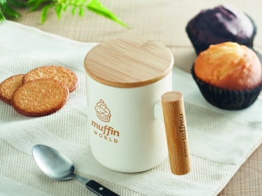 Logo trade mainoslahja kuva: Posliinimuki kannella 380 ml