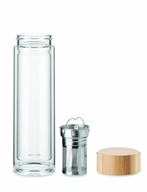 Logo trade liikelahjat mainoslahjat kuva: Kaksiseinäinen lasipullo Berlin