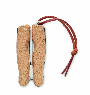 Logo trade liikelahja mainoslahja tuotekuva: Linkkuveitsi korkkia pihdeillä