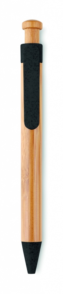 Logotrade mainostuote tuotekuva: Bambu/vehnänoljesta valmistettu ABS-kuulakärkikynä