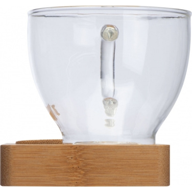 Logotrade mainoslahjat ja liikelahjat tuotekuva: Tarjotin, jossa kuppi ja lusikka FORMOSA 150 ml