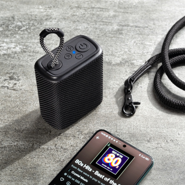 Logotrade mainostuotet kuva: Vedenpitävä bluetooth-kaiutin HARDEOL Schwarzwolf