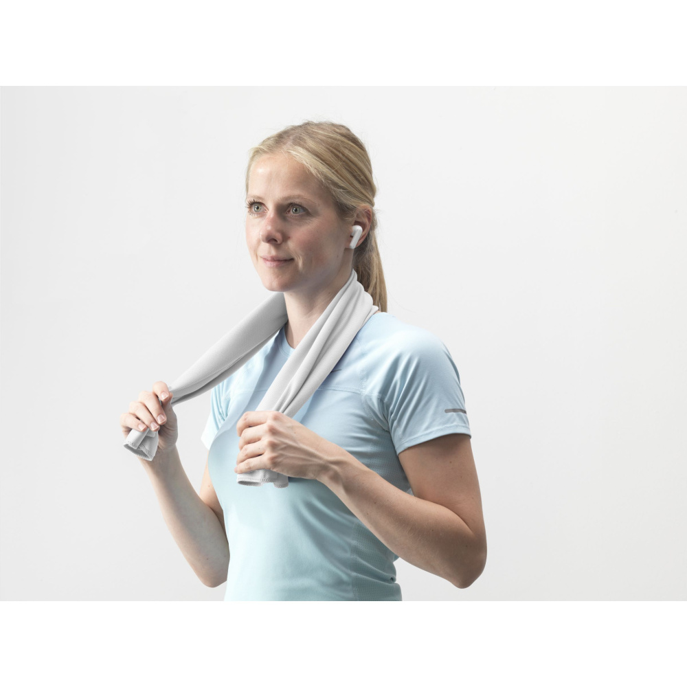 Logo trade liikelahja mainoslahja tuotekuva: CoolDown RPET urheilullinen jäähdytyspyyhe