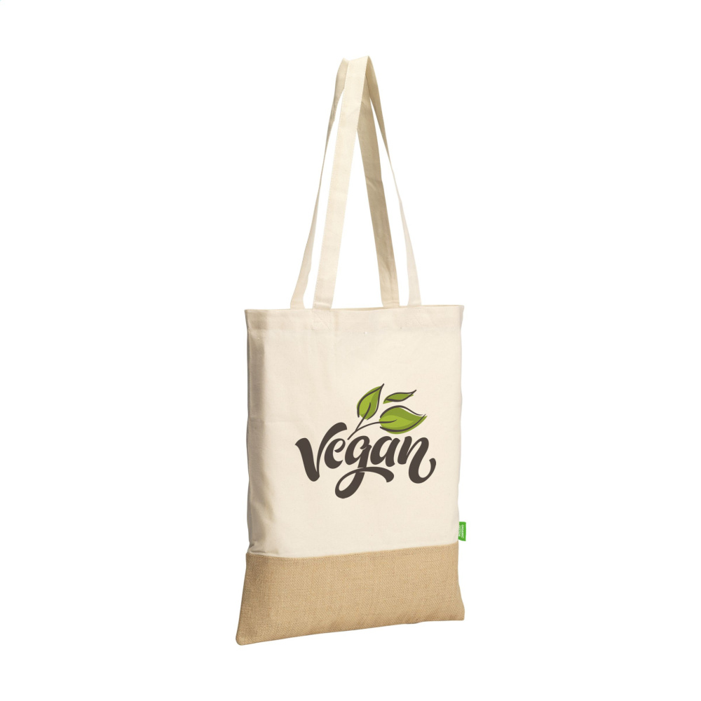 Logotrade liikelahjat mainoslahjat tuotekuva: Combi Organic Shopper (160 g/m²) pussi