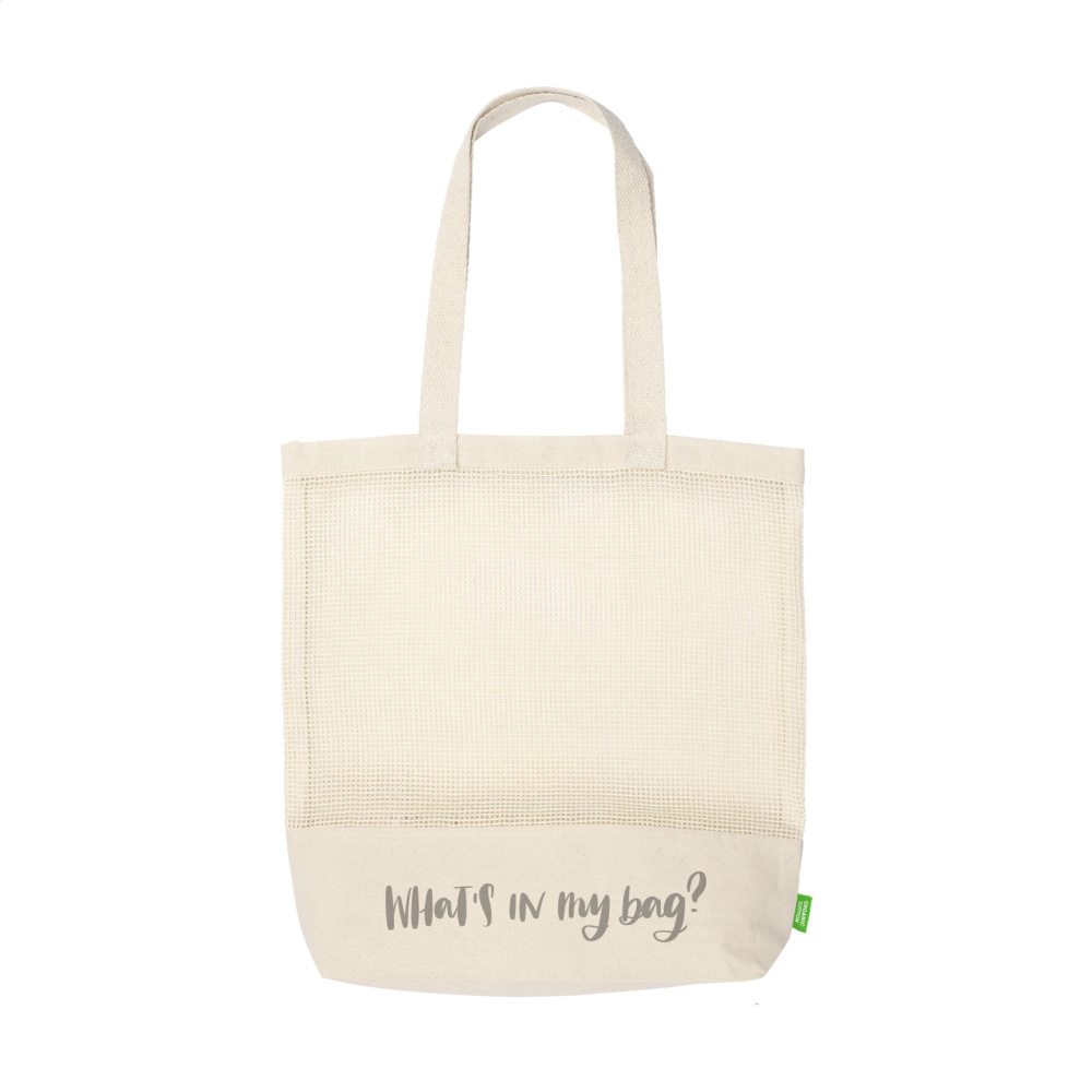 Logo trade liikelahjat tuotekuva: Natura Organic Mesh Shopper (180 g/m²) ostoskassi