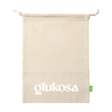Logotrade liikelahja mainoslahja kuva: Natura Organic GOTS Mesh Bag (120 g/m²) hedelmäpussi