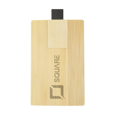 Logotrade mainoslahjat kuva: Luottokortti USB Bamboo 64GB