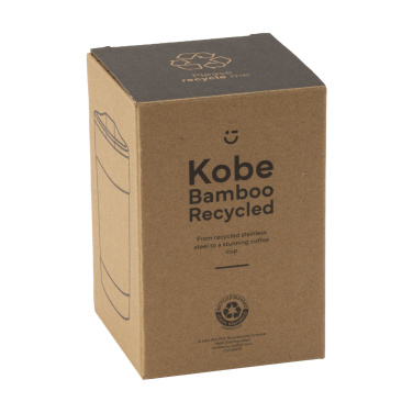 Logo trade mainostuote kuva: Kobe Bamboo RCS kierrätetystä teräksestä valmistettu 350 ml kahvikuppi