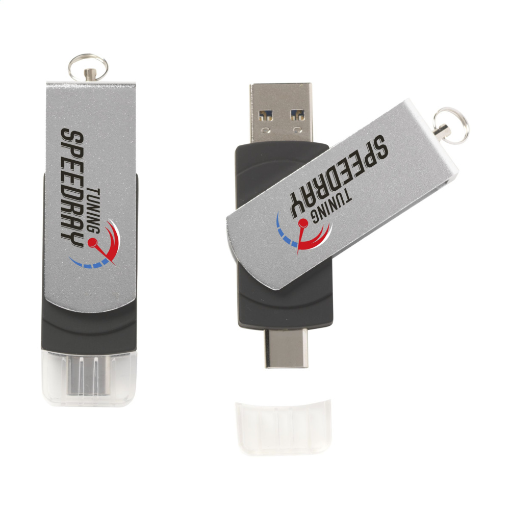 Logotrade mainostuote tuotekuva: USB Dual Connect 3.0 - Type-C 32 Gt
