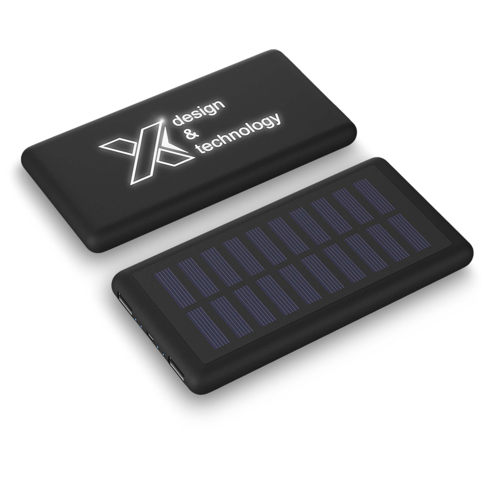 Logotrade mainoslahjat kuva: SCX.design P30 8000 mAh solar varavirtalähde, valaistuva