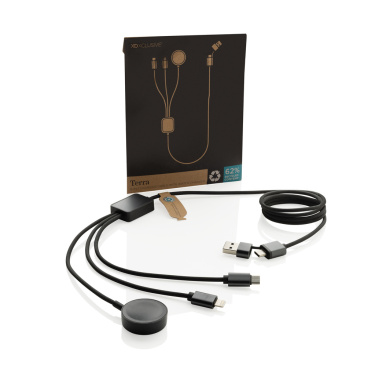 Logo trade mainoslahja kuva: Terra RCS rPET 6-in-1 latauskaapeli