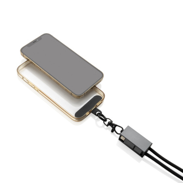 Logo trade mainostuote kuva: Terra RCS rPET -puhelinjohto, jossa on kaksoislatauskaapeli