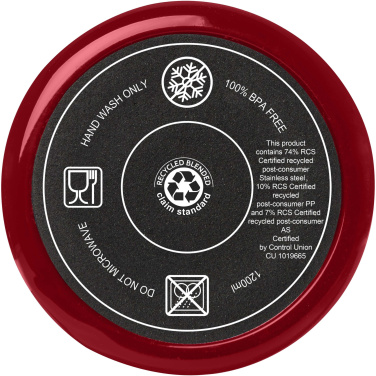 Logo trade liikelahja kuva: Melbourne 1 200 ml:n RCS-sertifioitu kierrätetty teräs, eristetty  muki pillillä