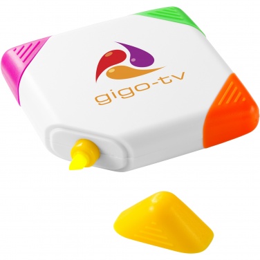 Logotrade verslo dovanos nuotrauka: Trafalgaro kvadrato formos 4 spalvų paryškintuvas