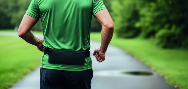 Logotrade reklaminiai produktai nuotrauka: Sportinis juosmens krepšys 600D RPET