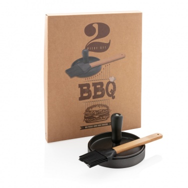 Logotrade biznesa dāvanas foto: BBQ komplekts ar hamburgera presi un otu