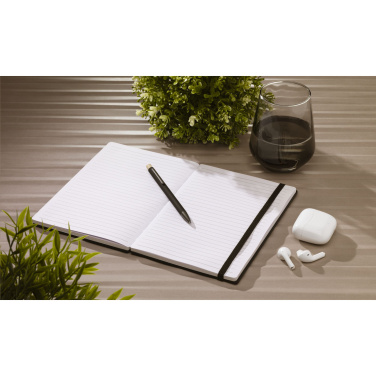 Logotrade Ideja dāvanas foto: Bamboo Journal Naked Spine Paper Notebook Black A5