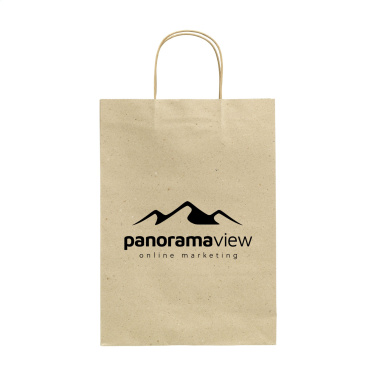 Logotrade ziemassvētku dāvanas foto: Leaf It Bag pārstrādāts zāles papīrs (120 g/m²) L