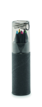 Logotrade Ideja dāvanas foto: 6 melni krāsojamie zīmuļi