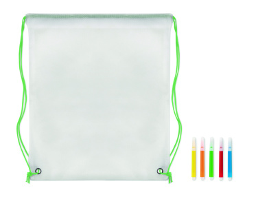 Logotrade dāvanas foto: Neausta bērnu soma ar pildspalvām