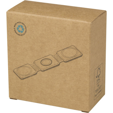 Logotrade dāvanas foto: Armus 3-in-1 15W salokāms bezvadu lādētājs no pārstrādātas plastmasas