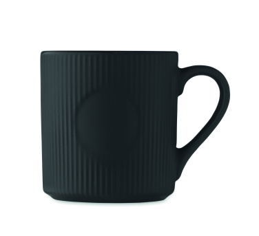 Логотрейд pекламные cувениры картинка: Ribbed ceramic mug mat 340 ml