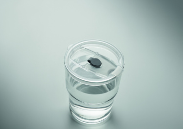 Логотрейд бизнес-подарки картинка: Glass tumbler with straw 400ml