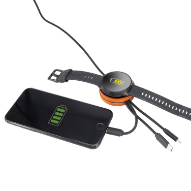 Логотрейд pекламные cувениры картинка: Большой кабель 4в1 с подсвечиваемым логотипом - i5w