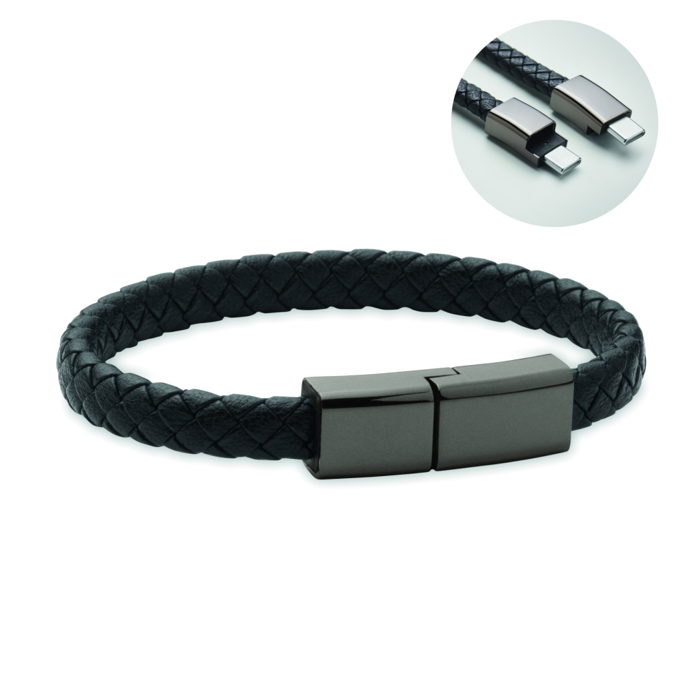 Логотрейд pекламные продукты картинка: Braided bracelet cable type-C