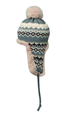 Логотрейд pекламные подарки картинка: Knitted beanie with ear flap