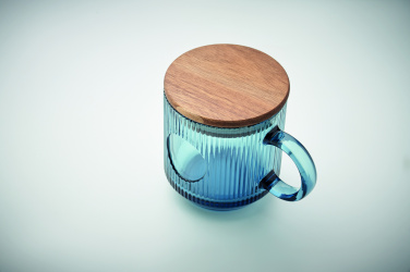 Логотрейд бизнес-подарки картинка: Ribbed glass mug 300ml