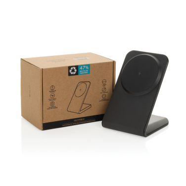 Логотрейд бизнес-подарки картинка: Магнитное беспроводное зарядное устройство VoltPerch RCS мощностью 15 Вт из переработанного пластика