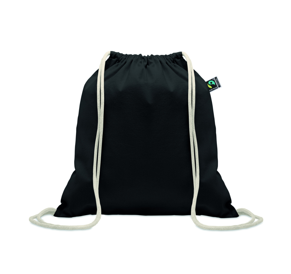 Логотрейд pекламные подарки картинка: Drawstring bag Fairtrade 180gr