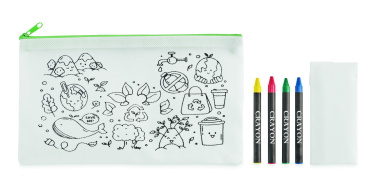 Логотрейд бизнес-подарки картинка: Pencil case with 4 crayons
