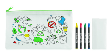 Логотрейд pекламные подарки картинка: Pencil case with 4 crayons