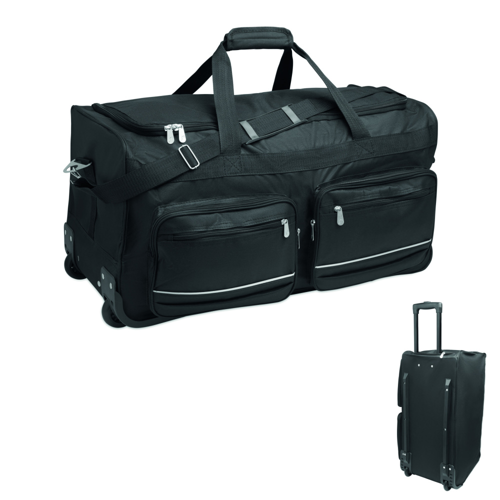 Лого трейд бизнес-подарки фото: Duffle bag trolley 600D RPET
