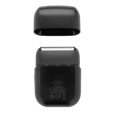 Логотрейд pекламные подарки картинка: Аккумуляторная дорожная бритва TrimBlade, степень защиты IPX7.