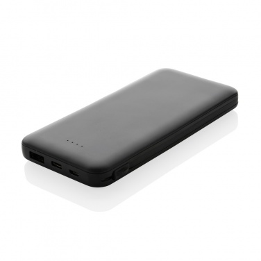 Logotrade presentreklam bild: Lockhart 10.000mAh powerbank, integrerade kablar, RCS plast