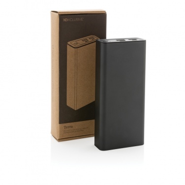 Logotrade profilprodukter bild: Terra 20W/20.000 mAh powerbank, RCS återvunna material