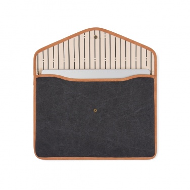 Logotrade profilreklam bild: VINGA Bosler GRS återvunnen canvas 14"" laptopfodral