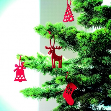 Logotrade presentreklam bild: Julgranspynt i filt, 6 st