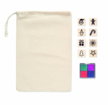 Logotrade reklamprodukter bild: 8 julstämplar i trä