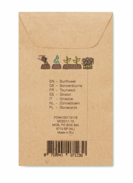 Logotrade reklamprodukter bild: Solrosfrön i kuvert