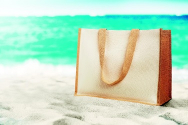 Logotrade profilreklam bild: Shoppingkasse i jute/canvas