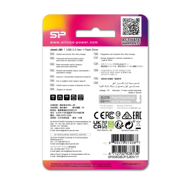 Logotrade profilreklam bild: Pendrive 3.0 Silicon Power JEWEL J80 TITANIUM 16GB