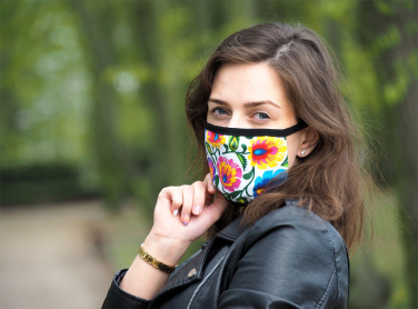 Logotrade profilprodukter bild: MARS PRO bomullsmask (storlek M) med ficka och HEPA-filter 1380165