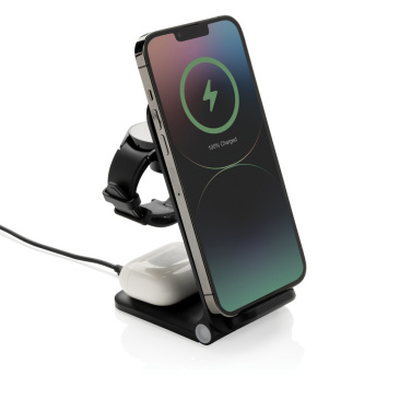 Logotrade profilreklam bild: Powerpal 3 i 1 RCS laddare i återvunnen plast 15W