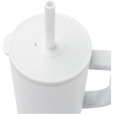 Logotrade reklamprodukter bild: Brady 900 ml RCS-certifierad isolerad mugg med silikonsugrör